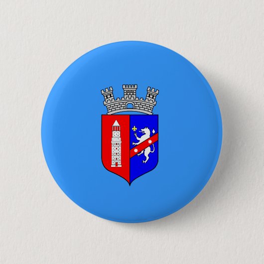 Flagge Tiranas, Albanien Button (Vorderseite)
