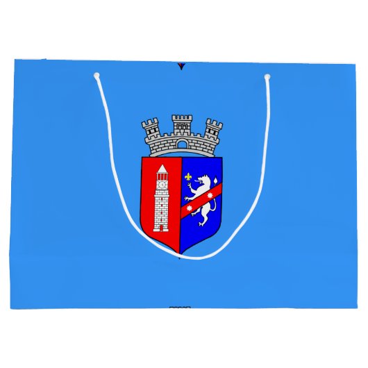 Flagge Tiranas, Albanien Große Geschenktasche Große Geschenktüte (Rückseite)