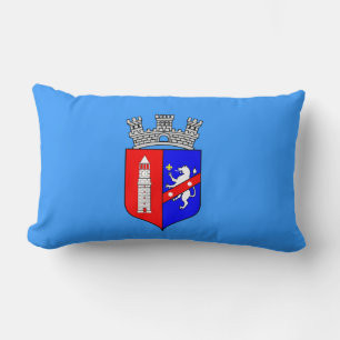 Flagge Tiranas, Albanien Lumbar Pillow Lendenkissen