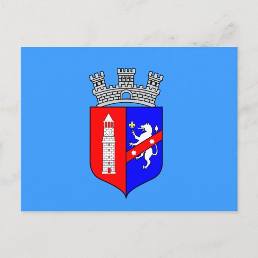 Flagge Tiranas, Albanien Postkarte (Vorderseite)