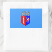 Flagge Tiranas, Albanien Rechteckiger Aufkleber (Tasche)