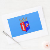 Flagge Tiranas, Albanien Rechteckiger Aufkleber (Umschlag)