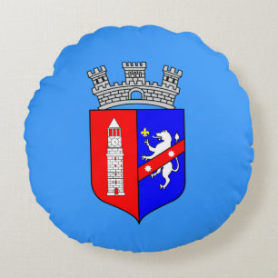 Flagge Tiranas, Albanien Rund Pillow Rundes Kissen