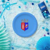 Flagge Tiranas, Albanien Teller auf Papier (Party)