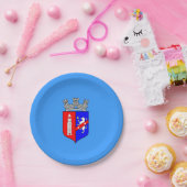 Flagge Tiranas, Albanien Teller auf Papier (Party)