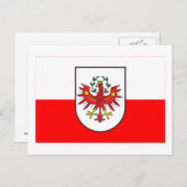 Flagge Tirols, Österreich Postkarte (Vorne/Hinten)