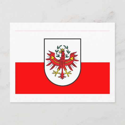 Flagge Tirols, Österreich Postkarte (Vorderseite)