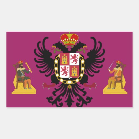 Flagge Toledo (Spanien) Rechteckiger Aufkleber (Vorderseite)