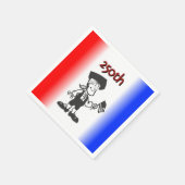 Flagge tragender Kolonialmann 250. Serviette (Ecke)