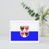 Flagge Trentino-Alto Adige Postkarte (Stehend Vorderseite)