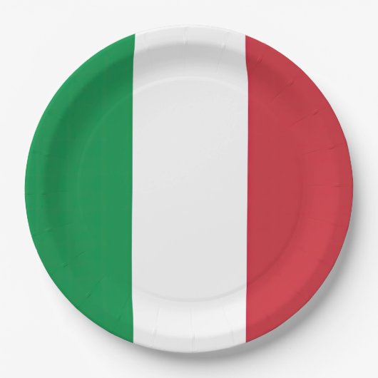 Flagge Tricolore Pappteller (Vorderseite)