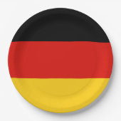 Flagge Trikolorisches Deutschland Pappteller (Vorderseite)