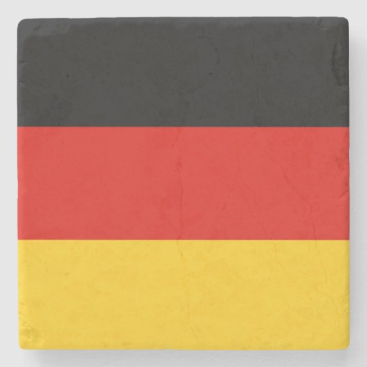 Flagge Trikolorisches Deutschland Steinuntersetzer (Vorderseite)