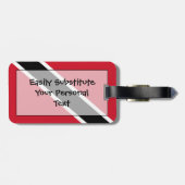 Flagge Trinidad und Tobago einfacher Gepäckanhänger (Rückseite horizontal)