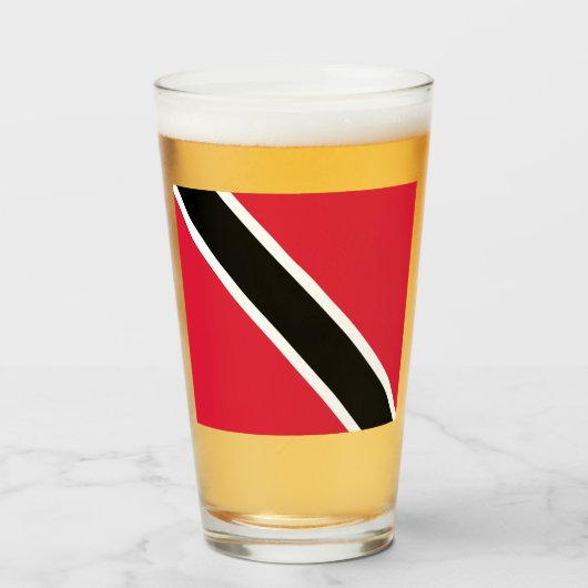 Flagge Trinidad und Tobago Glas (Vorne (Gefüllt))