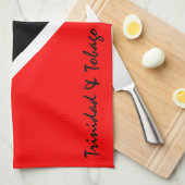 Flagge Trinidad und Tobago Küchentuch (Viertel Falte)