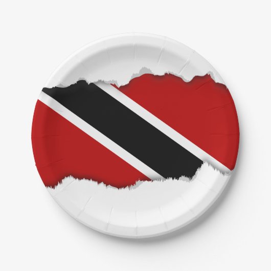 Flagge Trinidad und Tobago Pappteller (Vorderseite)