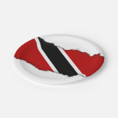 Flagge Trinidad und Tobago Pappteller (Schrägansicht)