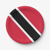 Flagge Trinidad und Tobago   Pappteller (Vorderseite)
