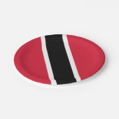 Flagge Trinidad und Tobago   Pappteller (Schrägansicht)