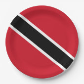 Flagge Trinidad und Tobago Pappteller (Vorderseite)