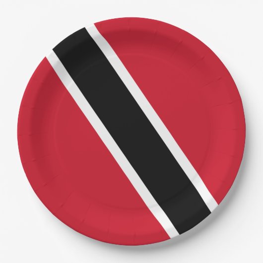 Flagge Trinidad und Tobago Pappteller (Vorderseite)