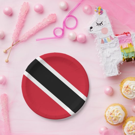 Flagge Trinidad und Tobago Pappteller (Party)