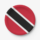 Flagge Trinidad und Tobago Pappteller (Vorderseite)