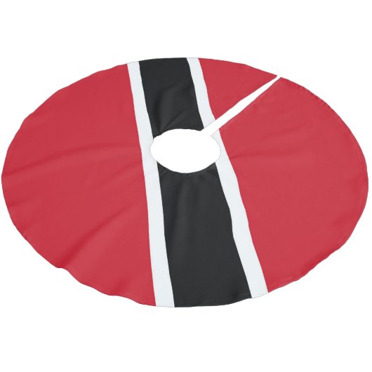 Flagge Trinidad und Tobago Polyester Weihnachtsbaumdecke (Schrägansicht)