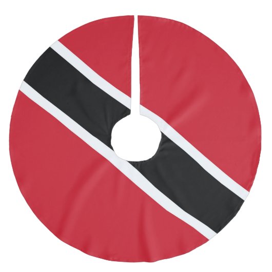 Flagge Trinidad und Tobago Polyester Weihnachtsbaumdecke (Vorderseite)