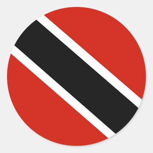 Flagge Trinidad und Tobago Runder Aufkleber (Vorderseite)