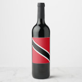 Flagge Trinidad und Tobago Weinetikett (Vorderseite)