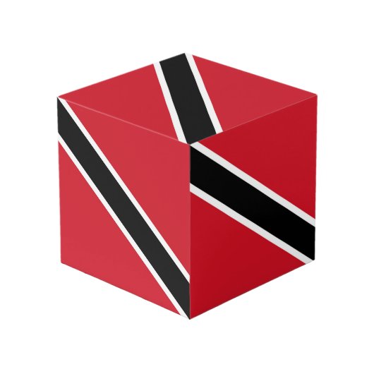 Flagge Trinidad und Tobago Würfel (Vorderseite Schrägansicht)