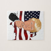 Flagge Trumpf-Präsidenten-Uncle Sam USA Amerika Puzzle (Horizontal)