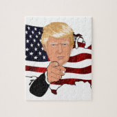 Flagge Trumpf-Präsidenten-Uncle Sam USA Amerika Puzzle (Vertikal)