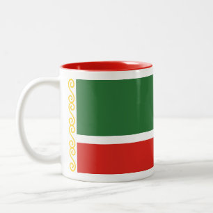 Flagge Tschetscheniens Zweifarbige Tasse