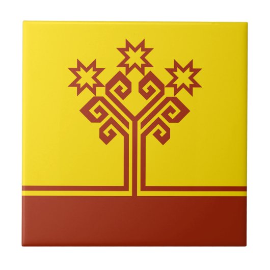 Flagge Tschuwaschiens Fliese (Vorderseite)