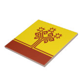 Flagge Tschuwaschiens Fliese (Seite)
