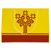Flagge Tschuwaschiens Große Geschenktüte (Vorderseite)