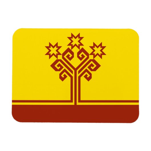 Flagge Tschuwaschiens Magnet (Horizontal)