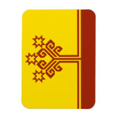 Flagge Tschuwaschiens Magnet (Vertikal)
