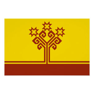 Flagge Tschuwaschiens Poster