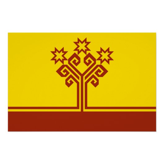 Flagge Tschuwaschiens Poster (Vorderseite)