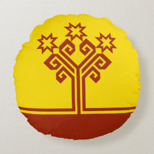 Flagge Tschuwaschiens Rundes Kissen