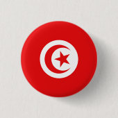 Flagge Tunesiens Button (Vorderseite)