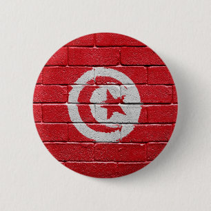 Flagge Tunesiens Button