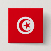 Flagge Tunesiens Button (Vorderseite)