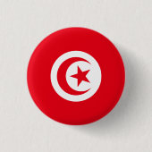 Flagge Tunesiens Button (Vorderseite)