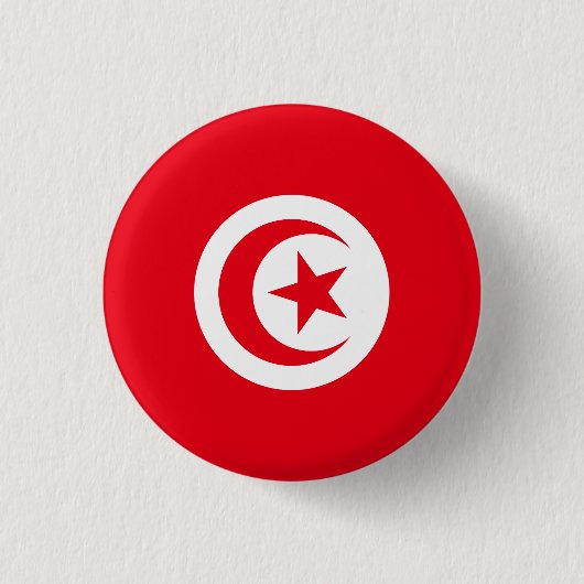 Flagge Tunesiens Button (Vorderseite)