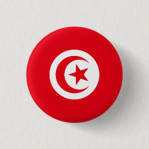 Flagge Tunesiens Button